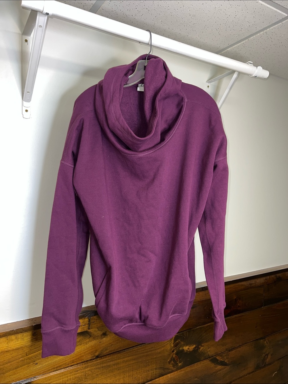 ZYIA Active Deep Plum Cowl-Neck Sweatshirt- 3X